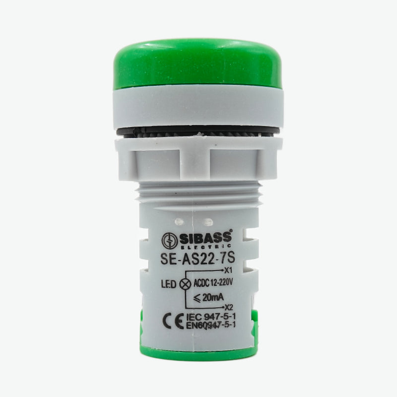 LED MULTI VOLT 12VDC-220VAC GREEN