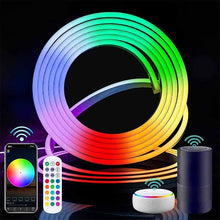 Load image into Gallery viewer, SMD3535RGB Neon Flexible Strip Light WS2811 12V DC Waterproof LED light for Decoration- 5 meter