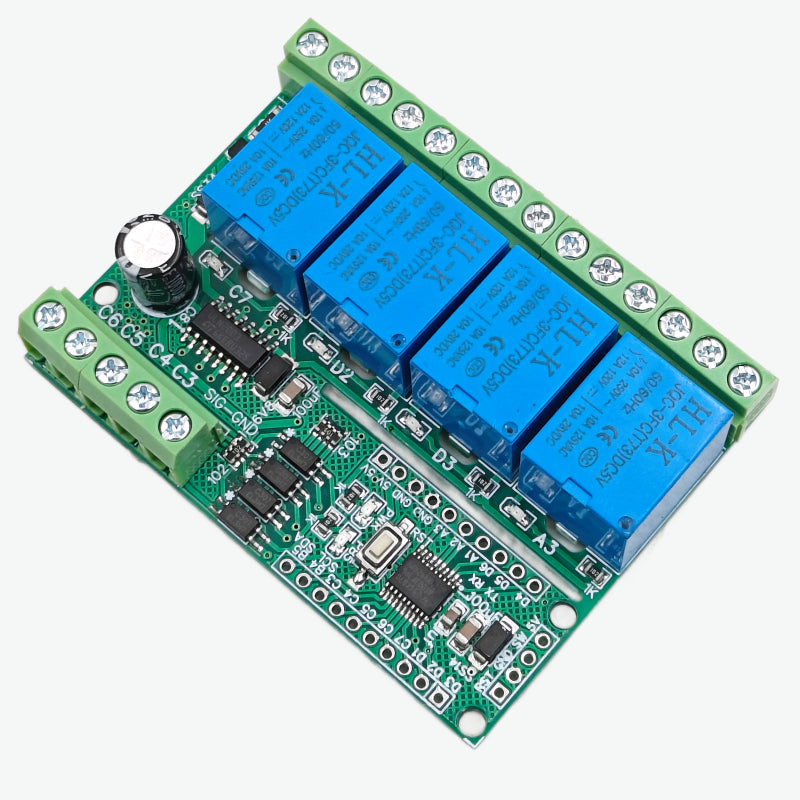 STM8S003F3P6TR with 4 Channel Relay and 4 Channel opto Input Breakout Board 5V
