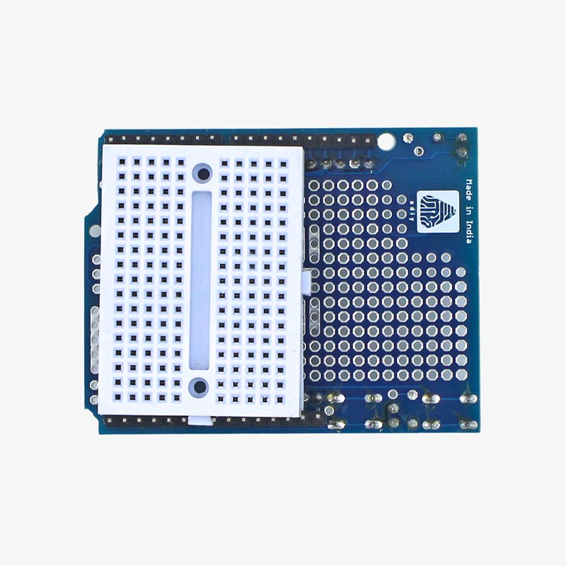 Arduino Uno Prototype Shield with Mini Breadboard