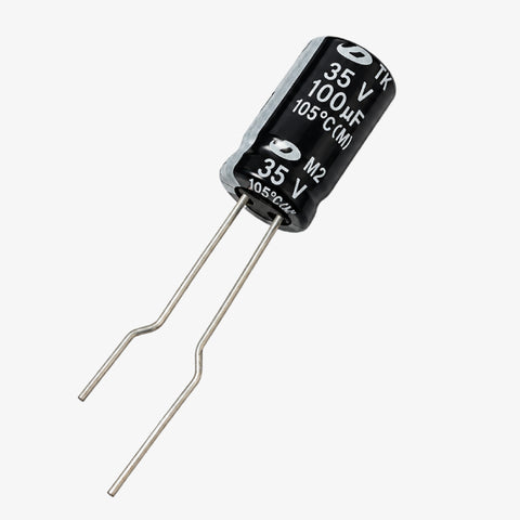 Samwha 100uF 35V Radial Electrolytic Capacitor - Through Hole Package