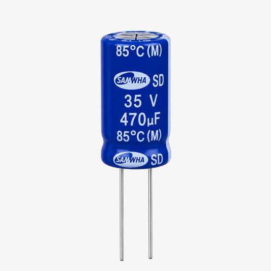 Samwha 470uF 35V Radial Electrolytic Capacitor - Through Hole Package