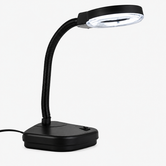 5X 10X Light-Weight Portable Tabletop Gooseneck Led Magnifying Desk Lamp