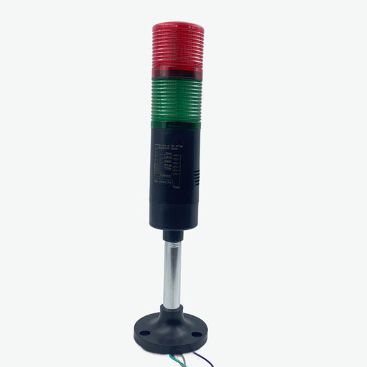 Signal Tower Light with Buzzer 2 Tier - Red and Green LED, 24V/220V AC/DC