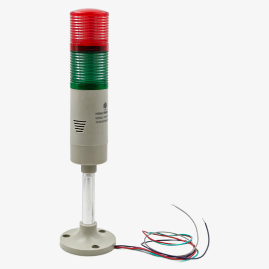 Signal Tower Light with Buzzer 2 Tier - Red and Green LED, 24V/220V AC/DC