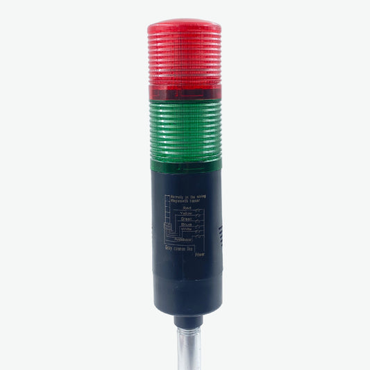 Signal Tower Light with Buzzer 2 Tier - Red and Green LED, 24V/220V AC/DC