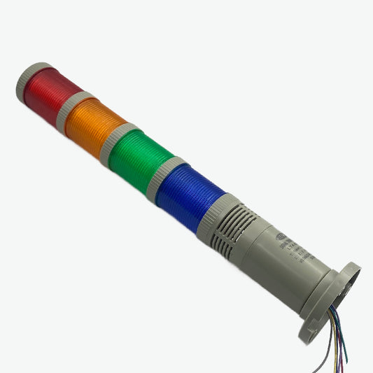 Signal Tower Light with Buzzer 4 Tier - Red, Yellow, Green and Blue LED, 24V/220V AC/DC