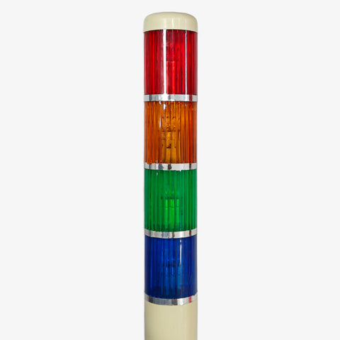 Signal Tower Light with Buzzer 4 Tier - Red, Yellow, Green and Blue LED, 24V/220V AC/DC