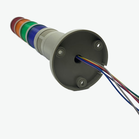 Signal Tower Light with Buzzer 4 Tier - Red, Yellow, Green and Blue LED, 24V/220V AC/DC