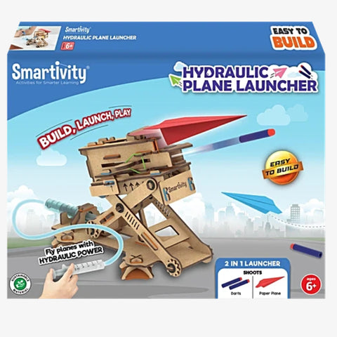 2 in 1 Hydraulic Aeroplane & Dart Launcher Toy DIY Kit