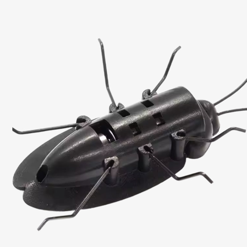 Solar-Powered Vibrating Black Cockroach Bug Toy