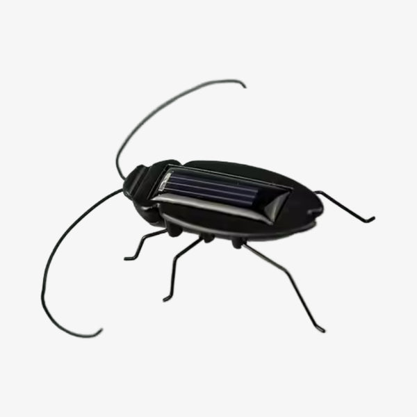 Solar-Powered Vibrating Black Cockroach Bug