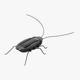 Solar-Powered Vibrating Black Cockroach Bug DIY Toy