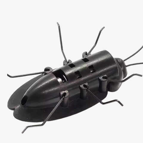 Solar-Powered Vibrating Black Cockroach Bug Toy