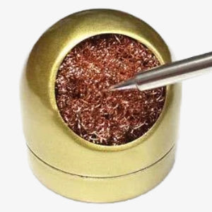 Solder Cleaner with Brass Wool Soldering Wire Sponge, Dome-shaped