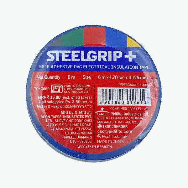 Steelgrip PVC Self Adhesive Electrical Insulation Tape - Blue