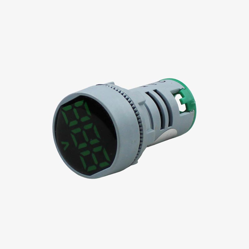 Ceyone AD16-22DSV AC Voltmeter Display Round Green 22mm (60 to 500 VAC ...