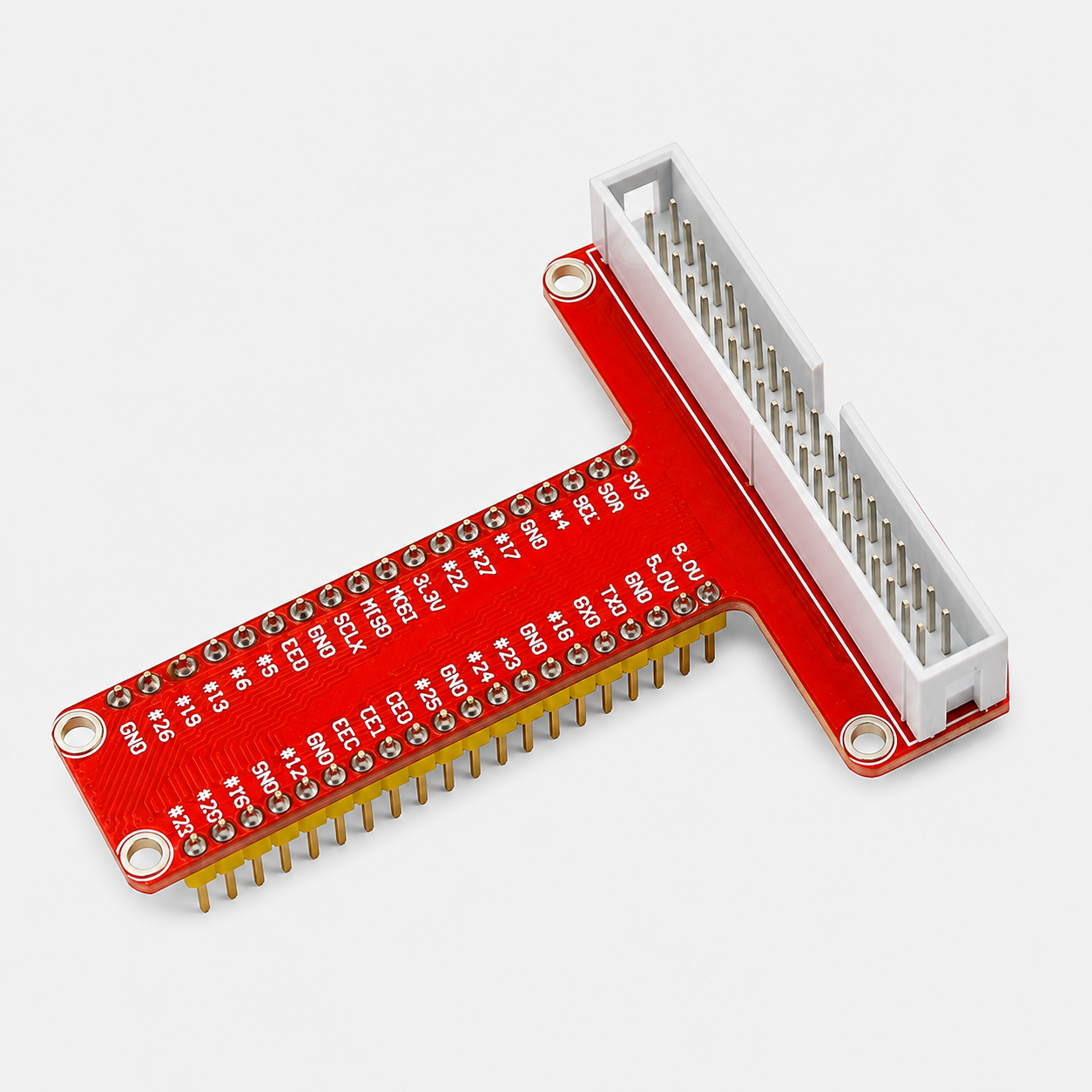 T Type GPIO Breakout board with 40 pin Cable and 400pt Breadboard for Raspberry Pi 3
