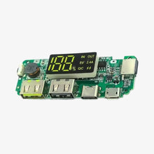 Load image into Gallery viewer, 5V 2.4A Dual USB Type-C Micro Lightning/Apple USB Power Bank Display Module
