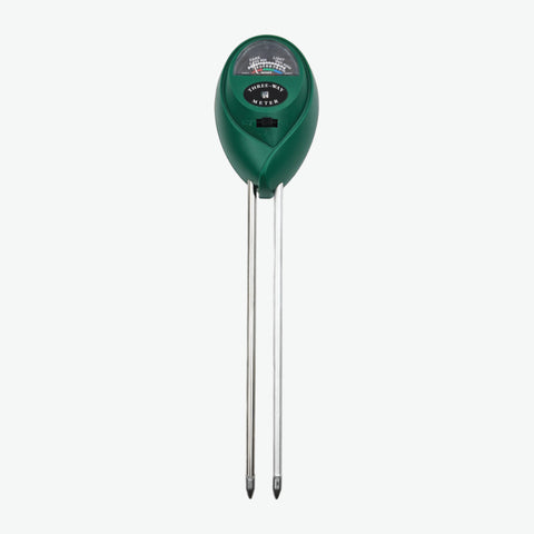 Three-Way Soil Meter For Moisture, Light Intensity and pH Testing Meter