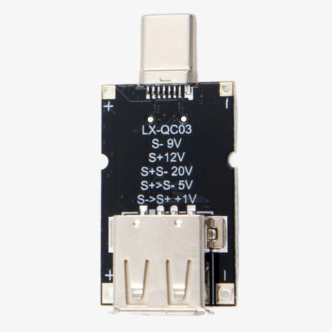 Type-C Input Quick Charging 2.0/3.0 Decoy Module Boost Trigger Motherboard 9V 12V 20V Adjustable Power Supply