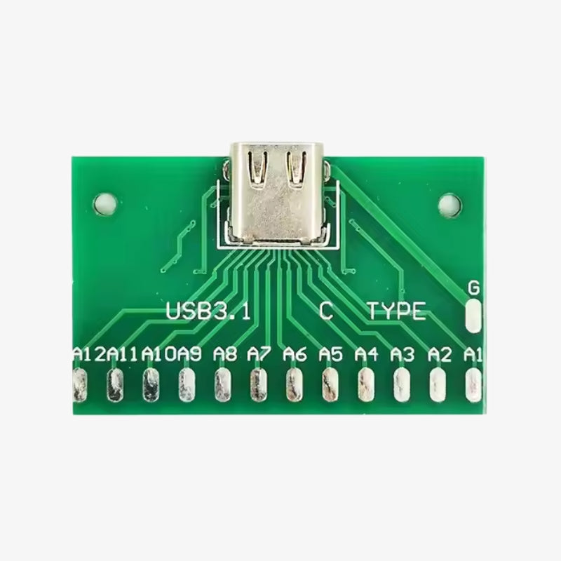 USB 3.1 Female Socket Type-C Connector 24-Pin Breakout PCB Board Module