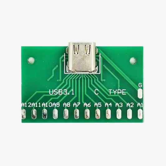 USB 3.1 Female Socket Type-C Connector 24-Pin Breakout PCB Board Module