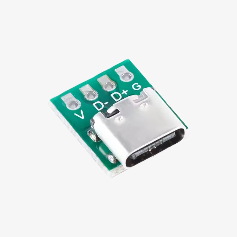 USB 3.1 Type-C dişi soketli 4 pin breakout kartı