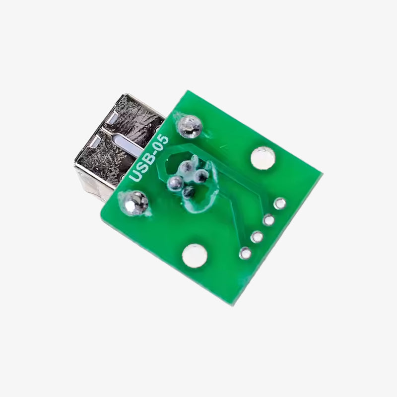 USB Type-B Female Head to DIP 4-Pin Breakout PCB Board