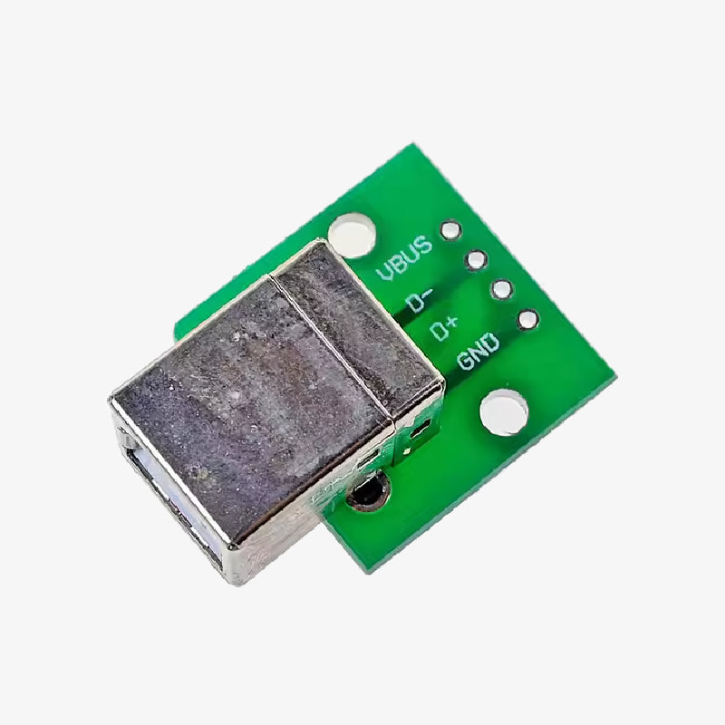 USB Type-B Female Head to DIP 4-Pin Breakout PCB Module – QuartzComponents