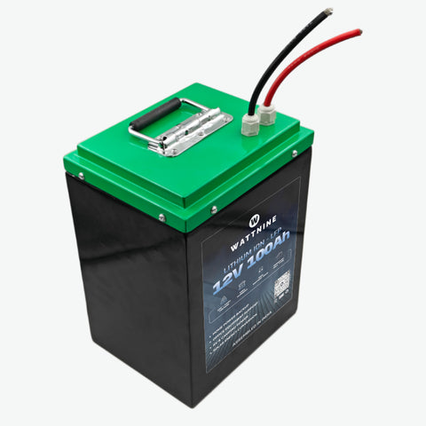 WATTNINE® 12V 100Ah Lithium LiFePO4 Battery Pack Prismatic Cell for Solar or Inverter
