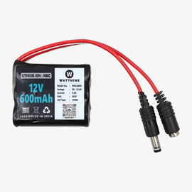 WATTNINE® 12V 600mAh Rechargeable Lithium Battery Pack with Warranty