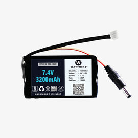 7.4V 3200mAh Rechargeable Lithium Battery Pack with Warranty