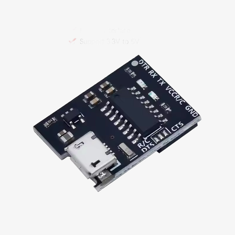 WEMOS CH340G Breakout 5V 3.3V USB to Serial Module – QuartzComponents