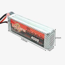 Load image into Gallery viewer, 11.1V 4500mAh 3S 35C LiPo Rechargeable Battery