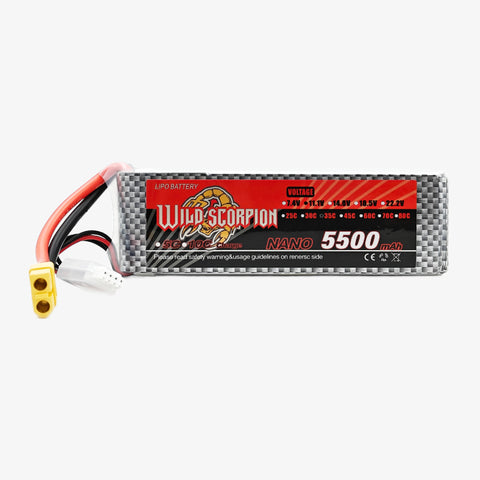 WILD SCORPION 11.1V 5500mAh 3S 35C Lithium-Polymer Rechargeable Battery