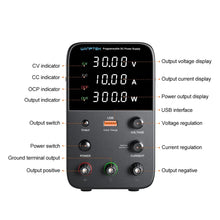 Load image into Gallery viewer, WANPTEK WPS3010H DC Adjustable Power Supply - 30V/10A