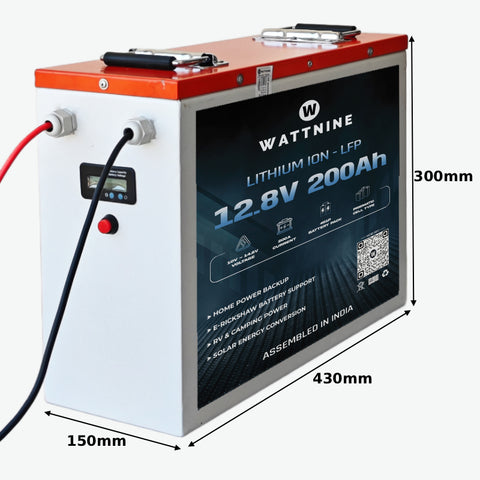 12.8V 200Ah Lithium LiFePO4 Inverter Battery Pack