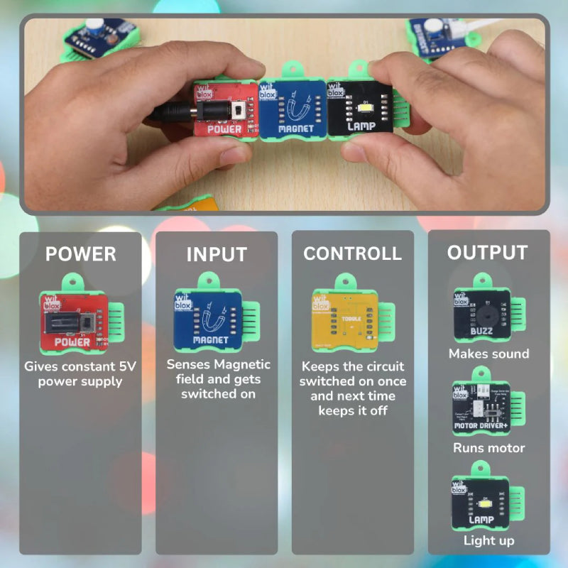 WitBlox DIY Magnet Sensor Kit - 6 in 1 Projects