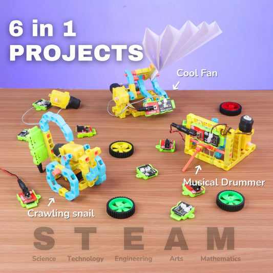 WitBlox Fun With Robots Kit - 6 in 1 Project Set (185+ Parts)