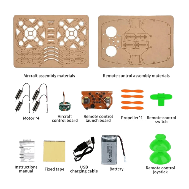 XYQ 2 DIY Drone Quadcopter Wooden Assembly Kit