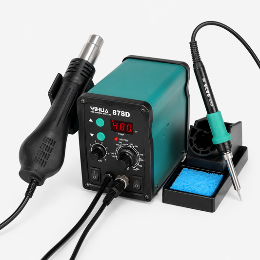 YIHUA 878D Hot Air Rework Station with Soldering Iron