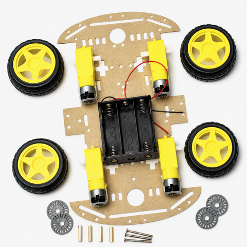 Longer Version of 4WD Double Layer Smart Car Robot Chassis - DIY Kit