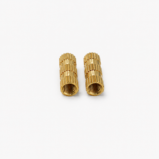 M3x12x4.2mm Brass Heat Set Threaded Round Insert Nut - 10 Pcs.