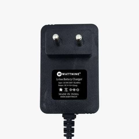 WATTNINE 8.4V 2A Lithium Battery Charger with CC/CV and Charge indication for 2S Battery Packs