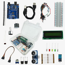Load image into Gallery viewer, Arduino Starter Kit with Arduino UNO R3, Breadboard, LED, Resistor,Jumper Wires and Power Supply - build more than 10 DIY Projects
