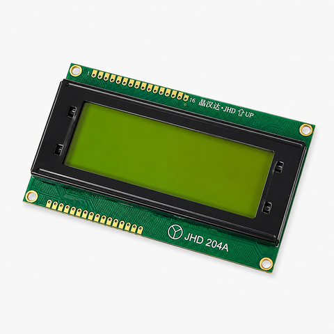 Original JHD 20 x 4 Character LCD Display - Yellow Backlight with Double I2C Interface