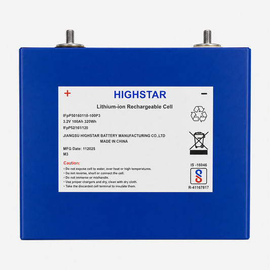 Highstar 3.2V 100Ah LiFePO4 Prismatic Battery Cell