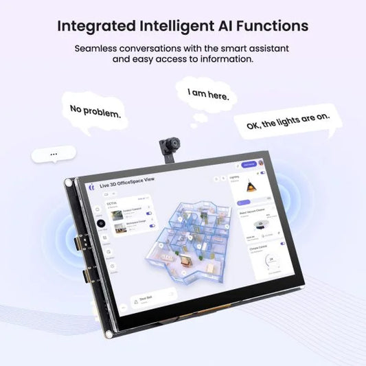 CrowPanel Advanced 7inch ESP32-P4 HMI AI Display 1024x600 IPS Touch Screen with WiFi 6 Compatible with Arduino/LVGL 