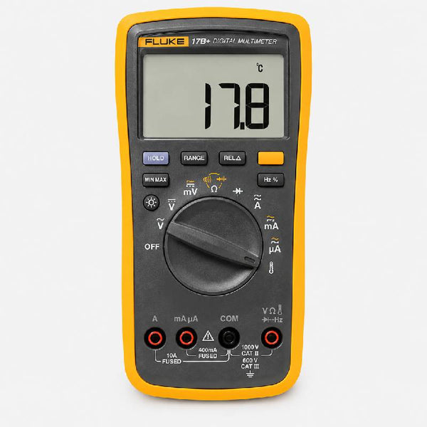 Fluke 17B+ Digital Multimeter with Temperature Measurement - 1 Year Warranty